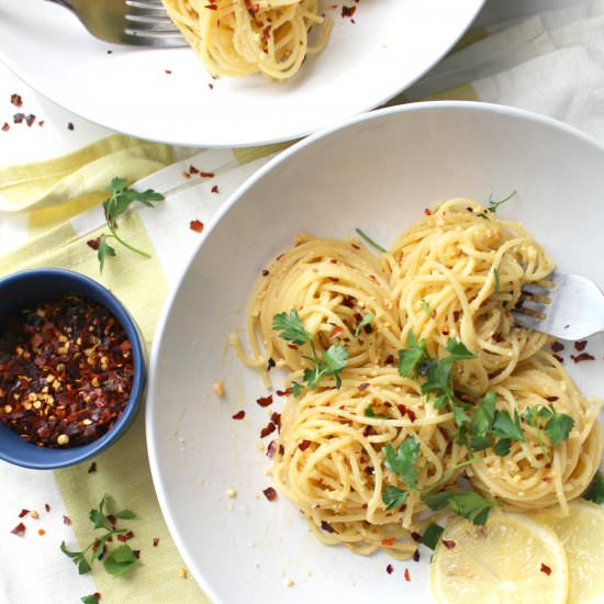 Vegan Lemon Parmesan Pasta