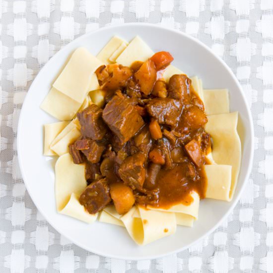 Beef Burgundy in Pressure Cooker