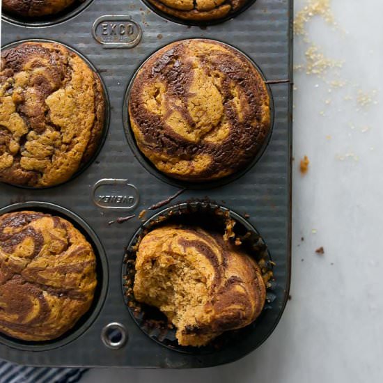 Pumpkin Nutella Muffins