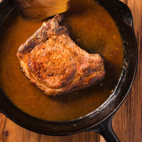 Pork Chop with Chipotle Gravy