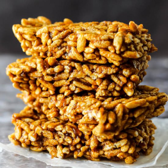 Pumpkin Rice Crispy Treats (V+GF)