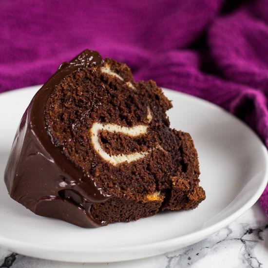 Cheesecake Swirl Chocolate Cake