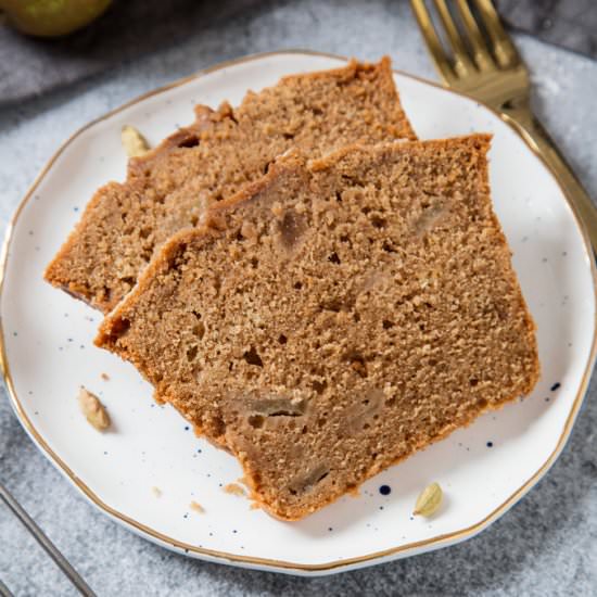 Pear and Chai Loaf Cake