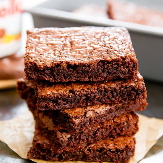 Flourless Nutella Brownies