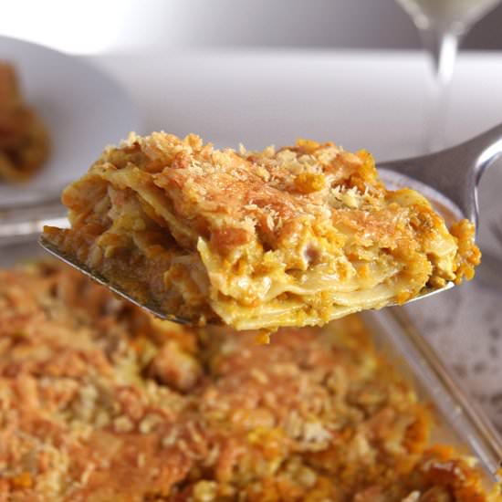 Pumpkin Chicken Curry Lasagna