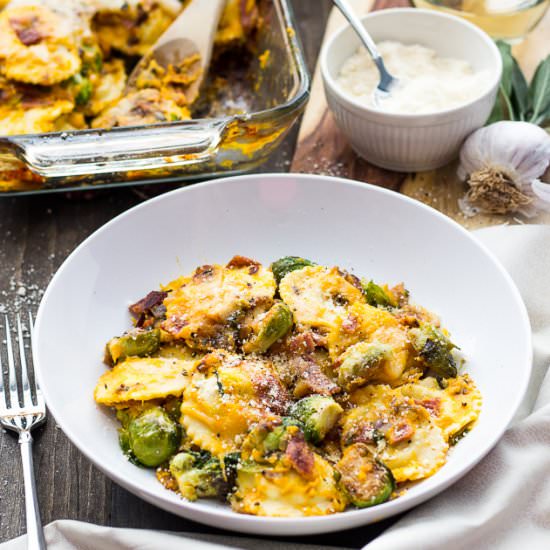 Butternut Squash Ravioli Bake