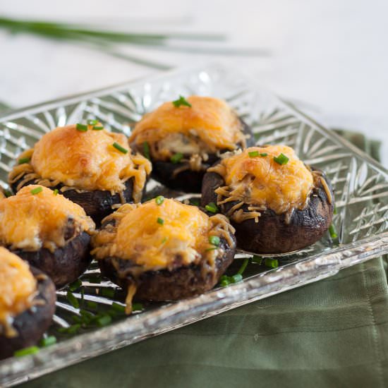 Bacon Cheddar Stuffed Mushrooms