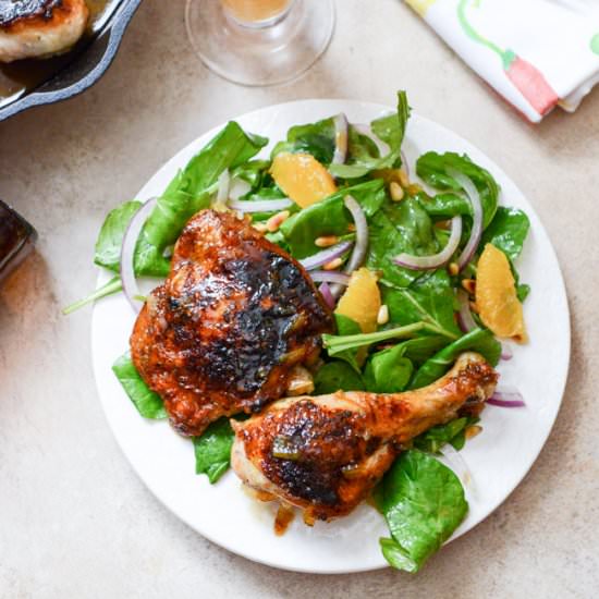 beer glazed citrus chicken