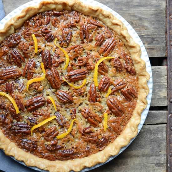 Orange Coconut Pecan Pie