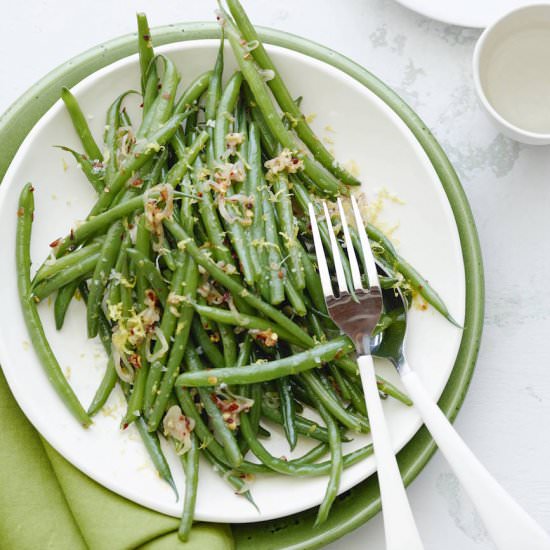 Spicy Garlic Green Beans