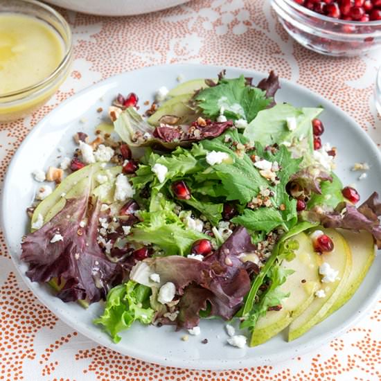 Fall Salad with Pear & Pomegranate