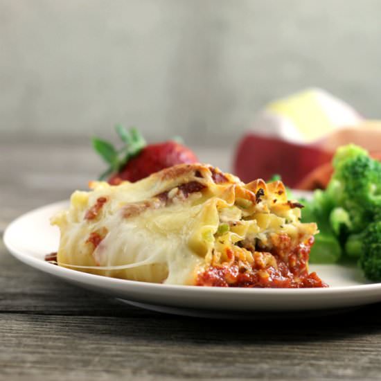 Chicken Lasagna Roll Ups