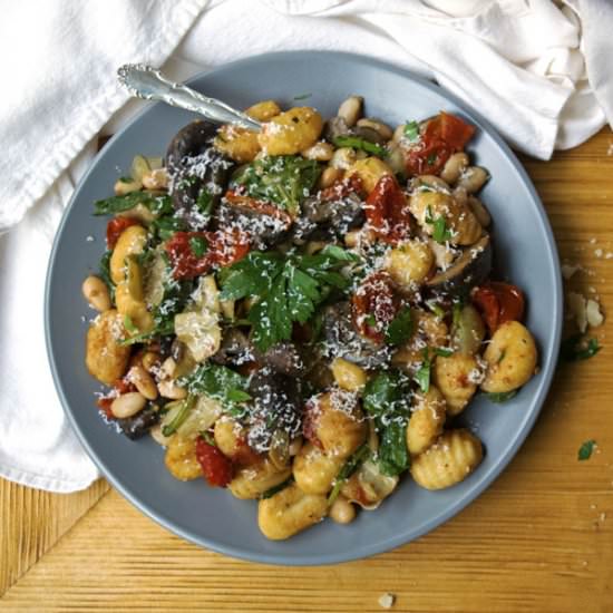 Gnocchi w/ Mushrooms and Artichokes