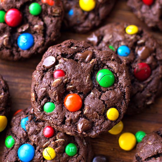 Dark Chocolate Monster Cookies