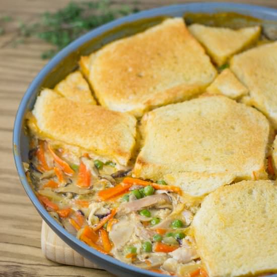 Skillet Chicken Mushroom Pot Pie