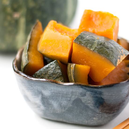 simmered kabocha- kabocha no nimono