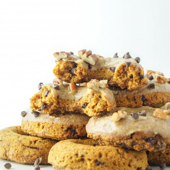 Pumpkin Chocolate Chip Baked Donuts