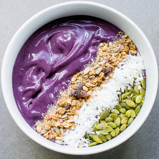 Purple Protein Smoothie Bowl