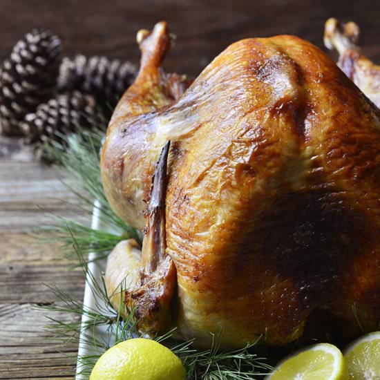 Apple Rosemary Brined Roast Turkey