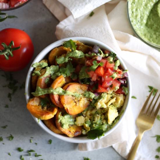 Plantain and Egg Breakfast Bowls