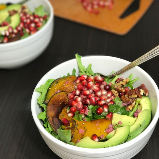 Arugula Salad with Roasted Kabocha