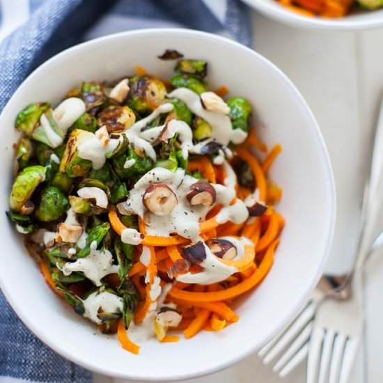 Sweet Potato Noodles w/ Sage Sauce