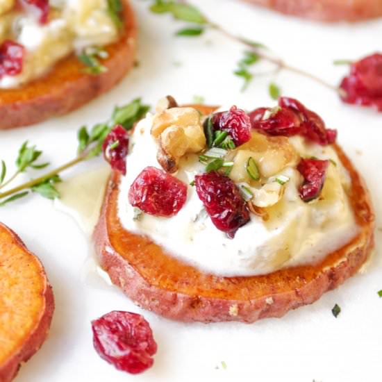 Sweet Potato Rounds with Ricotta