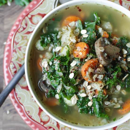 Winter Vegetable and Oat Soup