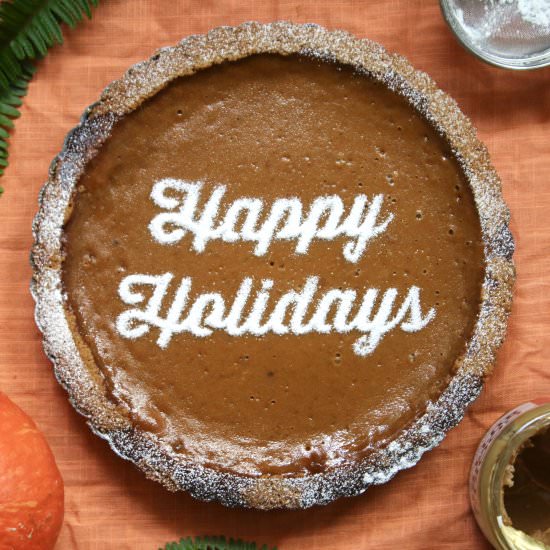 Pumpkin Tart with Cookie Butter Crust