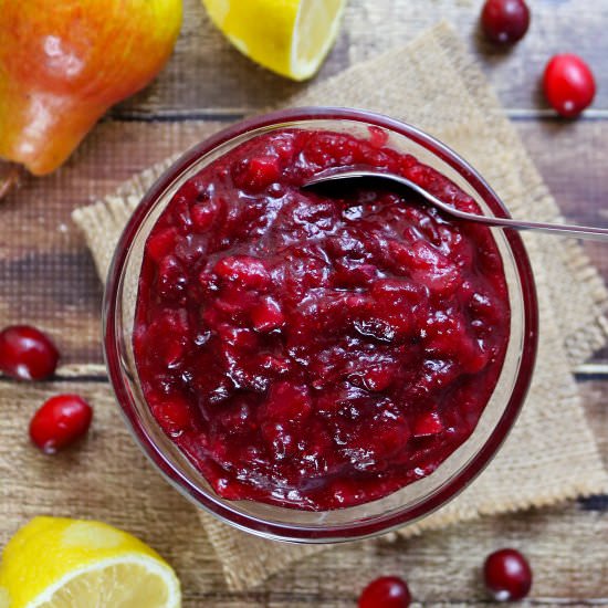 Citrusy Cranberry Pear Sauce