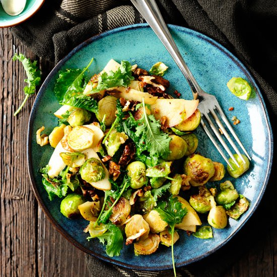 Garlicky Brussels Sprouts Salad