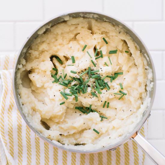 Mashed Parsnips and Potatoes