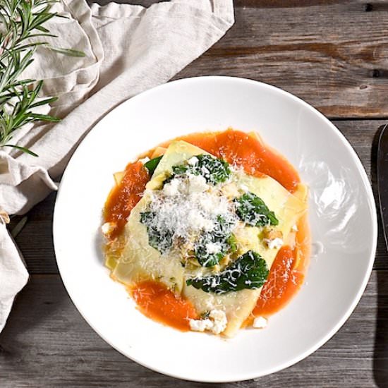 Free Form Mushroom Lasagna
