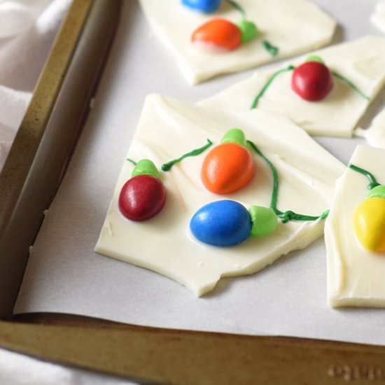 Christmas Lights Chocolate Bark