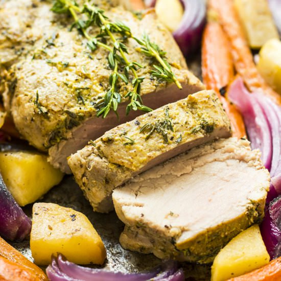 Roasted Mustard Pork Tenderloin
