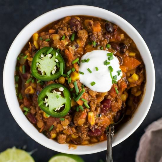 Smoky Lentil Chili