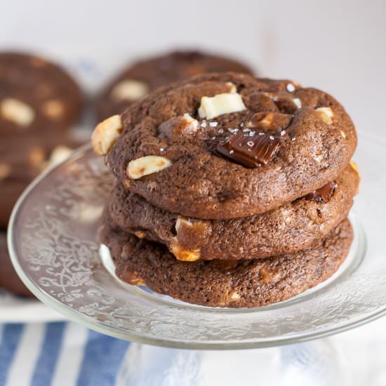 Chunky Double Chocolate Cookies