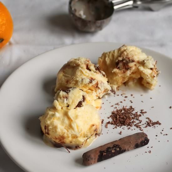 Lemon and Chocolate Semifreddo