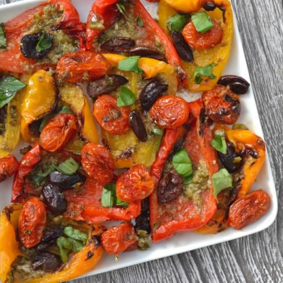 Roasted Peppers with Caper Sauce