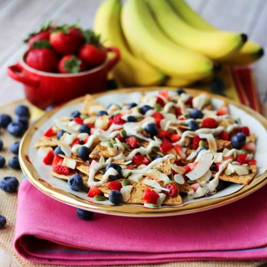 Vegan Cheesecake Dessert Nachos
