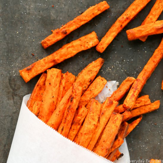 Spicy Baked Sweet Potato Fries