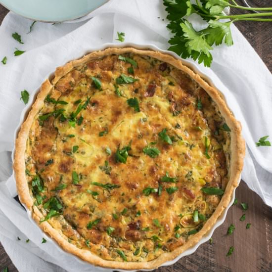 Quiche with Leeks & Pancetta