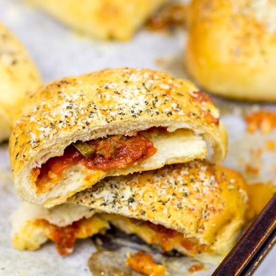 Stuffed Pepperoni Pizza Rolls