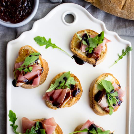 Crostini with Fig & Prosciutto