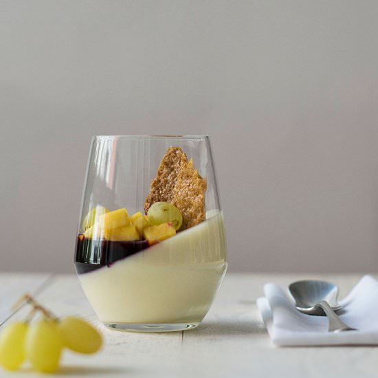 Santorini Sweet Wine Panacotta