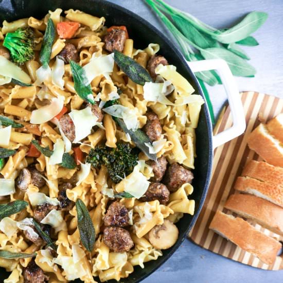 Sage and Butternut Pasta Skillet