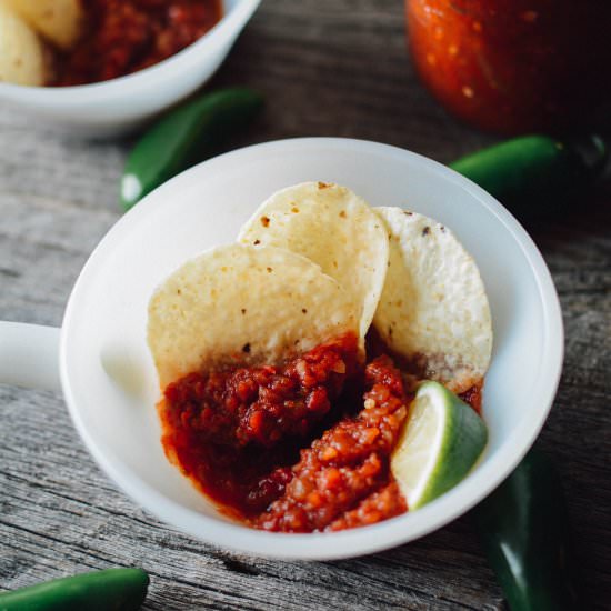 {Spicy} Homemade Salsa