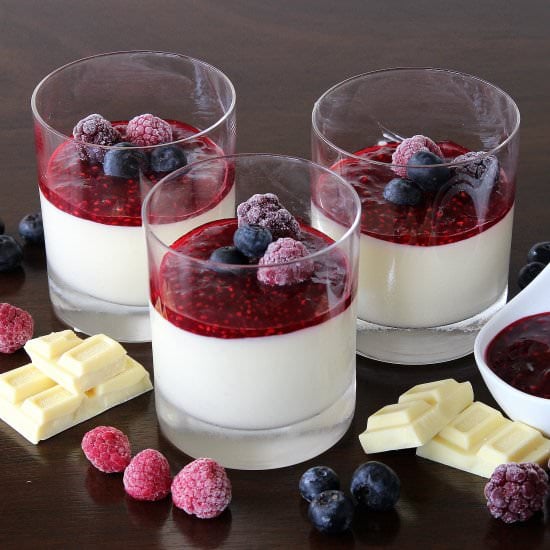 White Chocolate and Berry Mousse