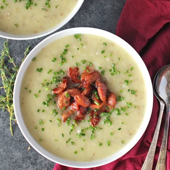 Paleo Creamy Potato Leek Soup