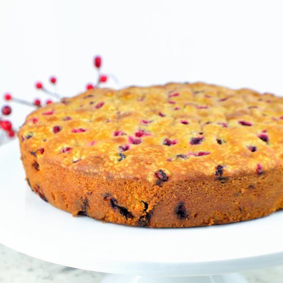 Spiced Cranberry Cake & GingerCream